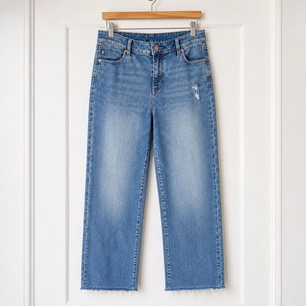 Liverpool Los Angeles Eco Logical Cropped Flare Mid Rise Medium Wash Jeans